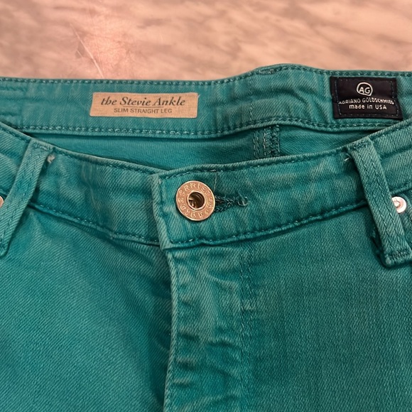 AG Adriano Goldschmied turquoise Stevie Ankle skinny jeans - Picture 4 of 4